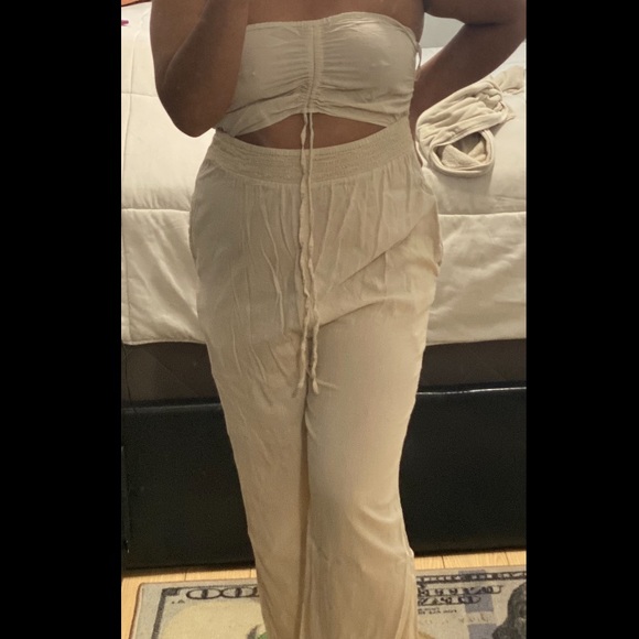 S/P Cotton on pants romper, nude beige cream - Picture 4 of 5